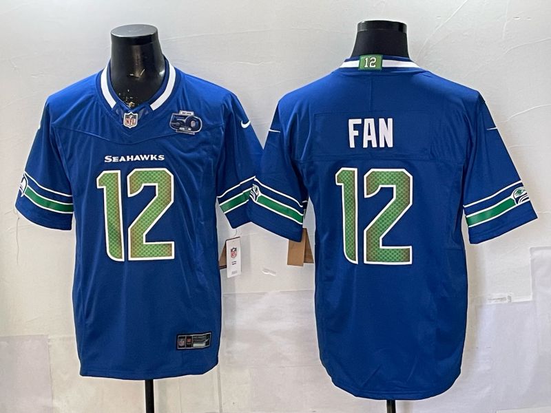 Men 2026 Seattle Seahawks #12 Fan Blue 6th generations Nike Limited NFL Jersey style 002